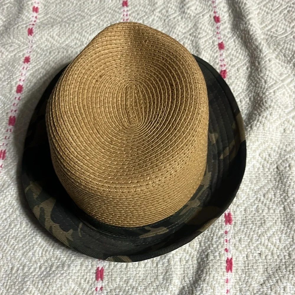 Tan and Camouflage Fedora Hat - Picture 2 of 6